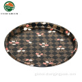 Elegant and Various Design Food Tray Japanese sakura printing round plastic disposable plates Factory